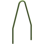 Tree protection hoop | steel tube |  48 x 2,5 mm / |  60 x 2,5 mm | for casting in concrete | steel tube  48 x 2,5 mmtotal width: approx. 750 mmtotal height: approx. 1400 mm | hot-dip galvanized and coatedcolor: green (RAL 6005)